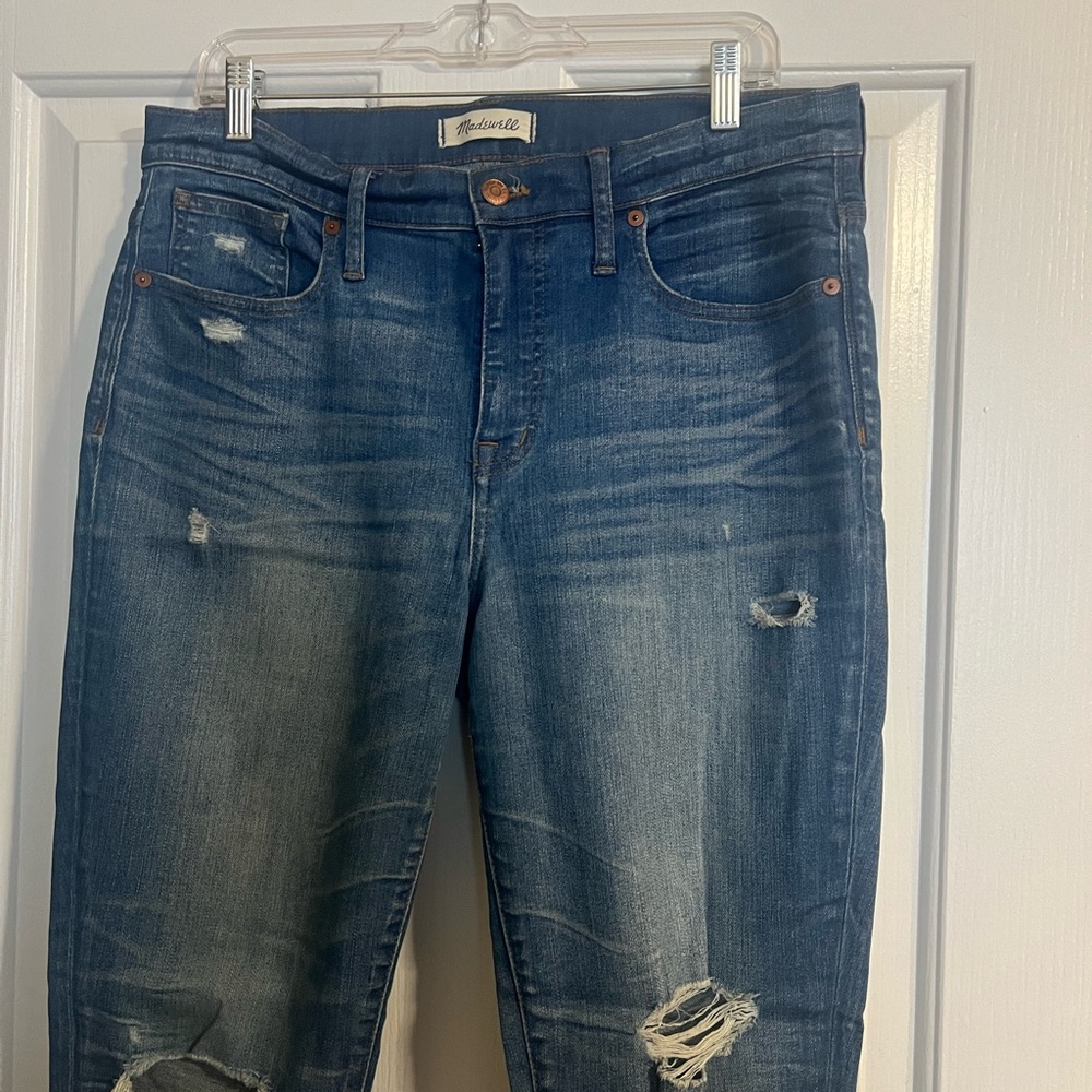 Madewell 9” High Rise Skinny Jeans Distressed Released Hem